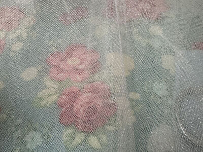 96 x 52" Oval of fine netting for a wedding veil.