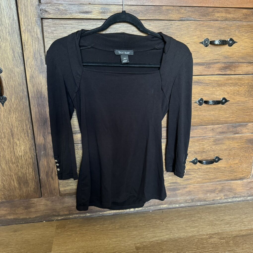 White House Black Market Square Neck Top Size XS