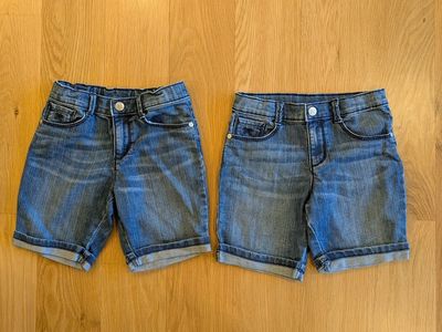 Two Pairs Gymboree Girls Denim Shorts - Size 7