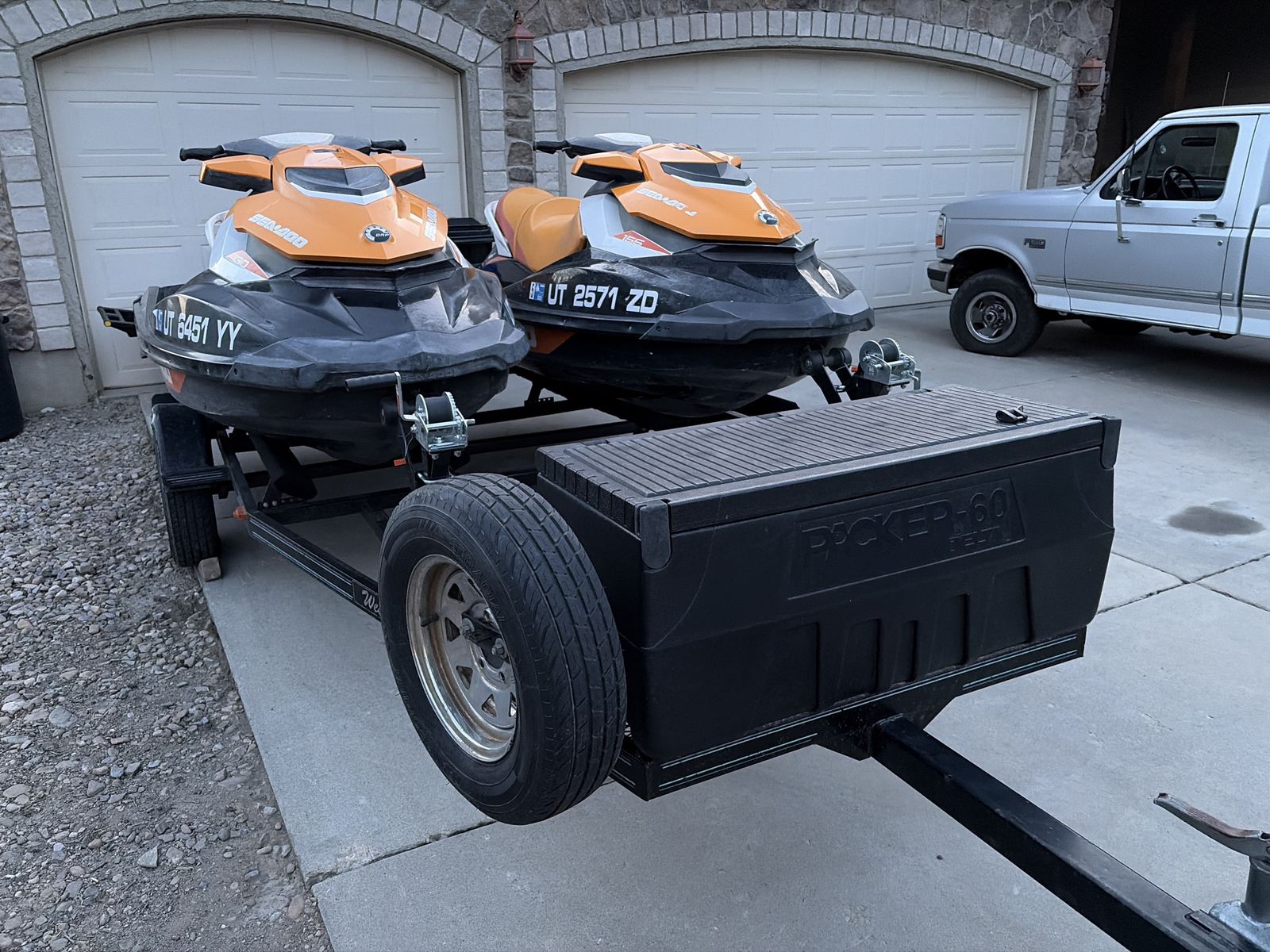Pair, 2018 Sea Doo GTI SE, 130 & 155, with Trailer