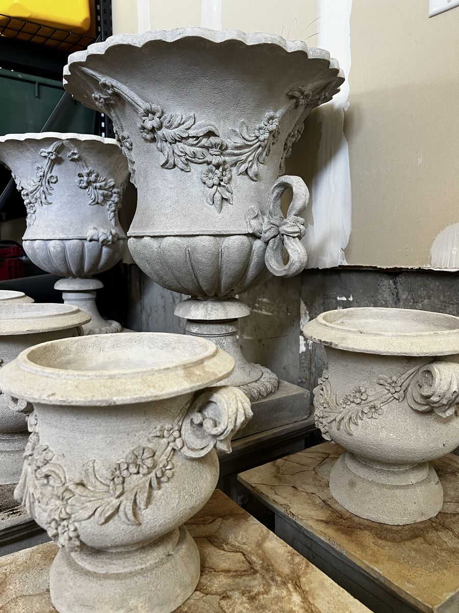 Vintage Ornate Planters & Stands