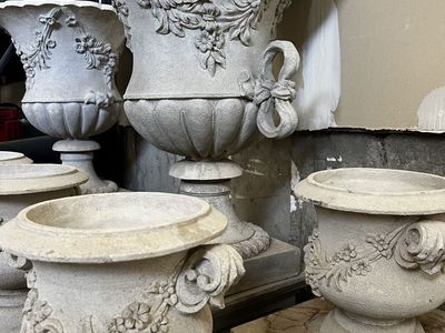Vintage Ornate Planters & Stands