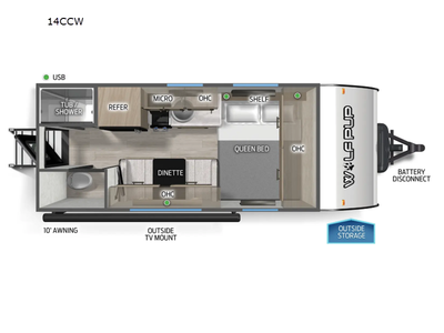 2026 Forest River RV Cherokee Wolf Pup 14CCW Travel Trailer