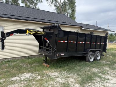Kaufman Gooseneck Dump Trailer Black Heavy Duty Utility Trailer