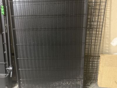 Large Folding Metal Dog Crate with Plastic Tray