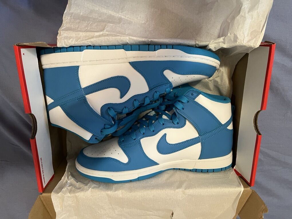 Nike Dunk High Retro Laser Blue Mens Size 10