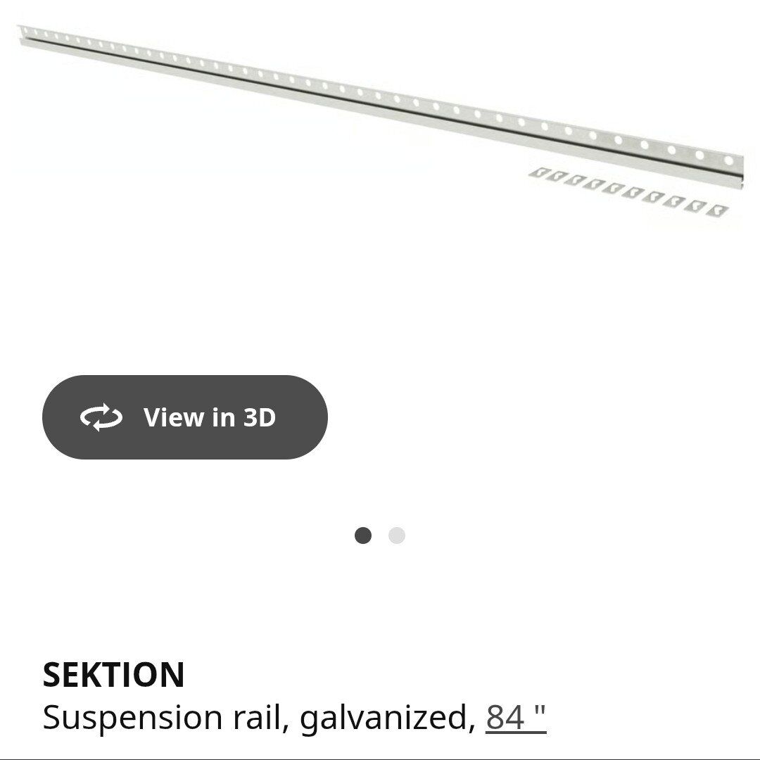 Ikea cabinet suspension rail