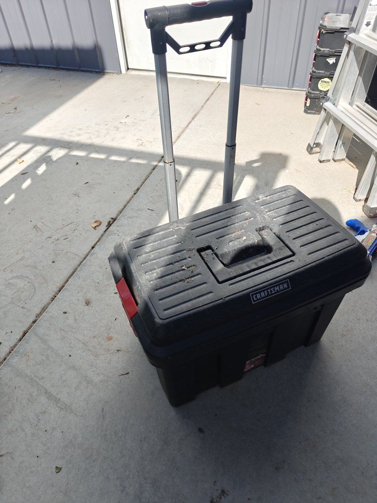 Craftsman Rolling Toolbox & Storage Chest - Portable Organizer with Wheels & Retractable Handle