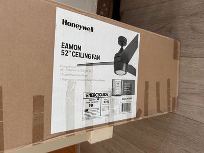 Honeywell Eamon 52" Ceiling Fan Bronze Finish Integrated LED Light Kit Model 50603