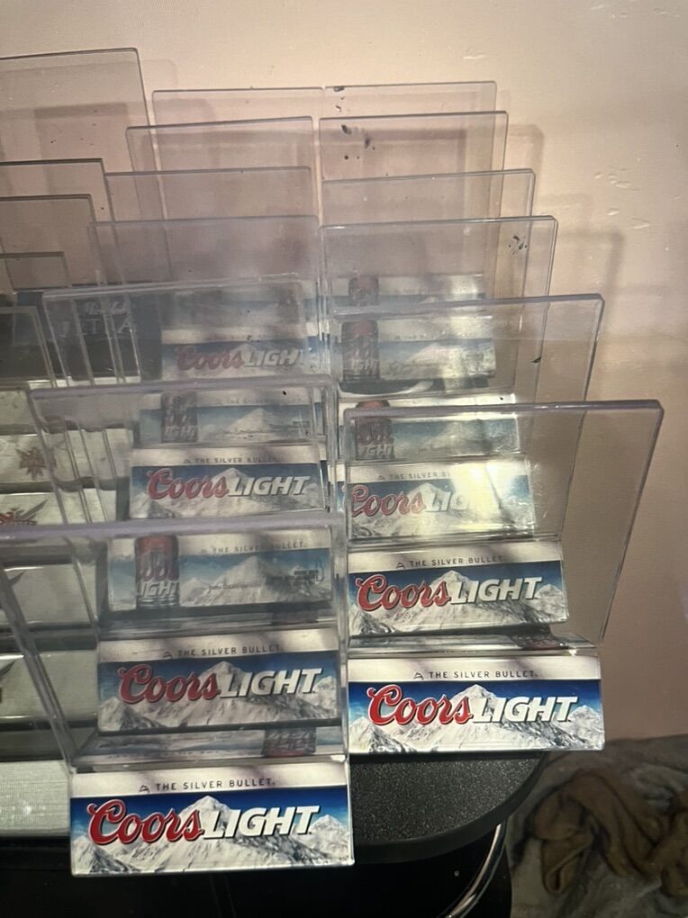 Coors Light Table 2 Sides Sign Holder Set Of 2