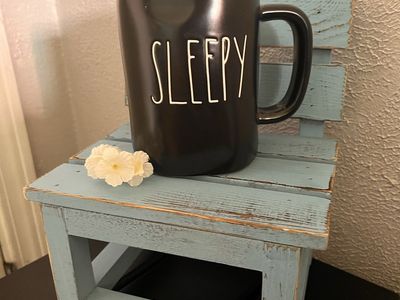 Rae Dunn "SLEEPY" Black Ceramic Coffee Mug Tea Cup