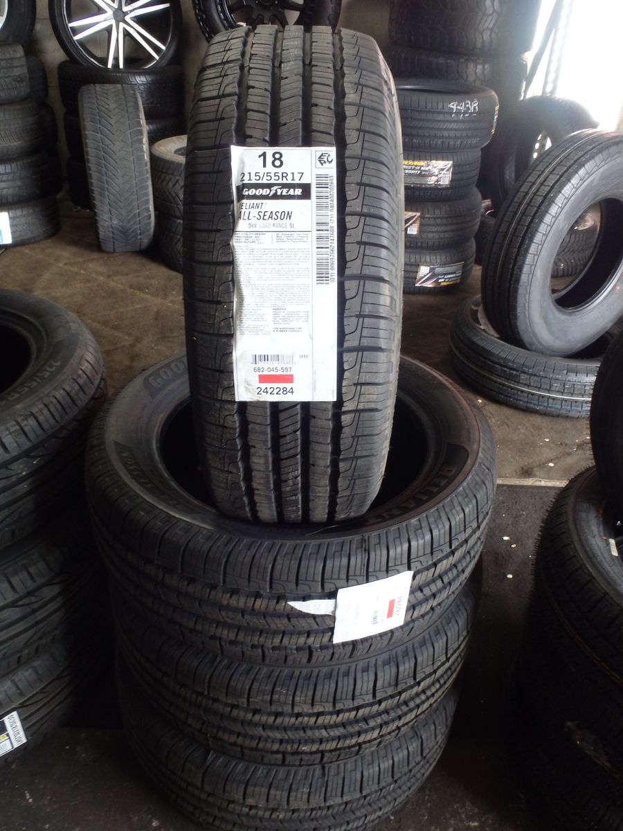 215/55R17 GOODYEAR RELIANT A/S SET OF BRAND NEW TIRES