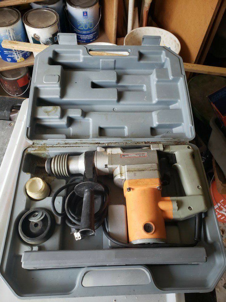 CHICAGO 1 Inch Rotary Hammer Drill Model 41983 & 5 long bits No Probs