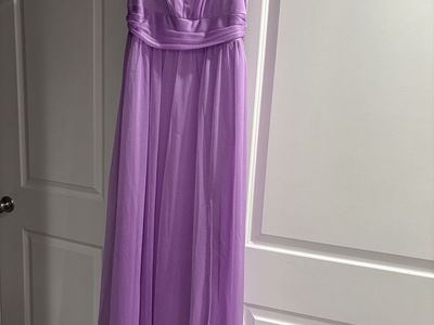 Purple V-Neck Long Formal Dress with Slit Size XL