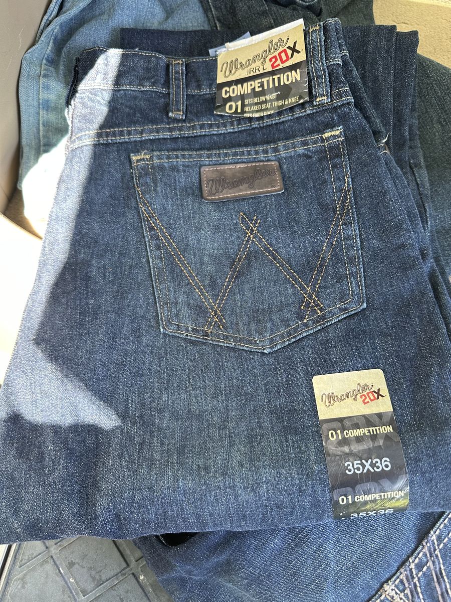 Wrangler 20X Competition Relaxed Fit Jeans Men's 35x36 Dark Wash