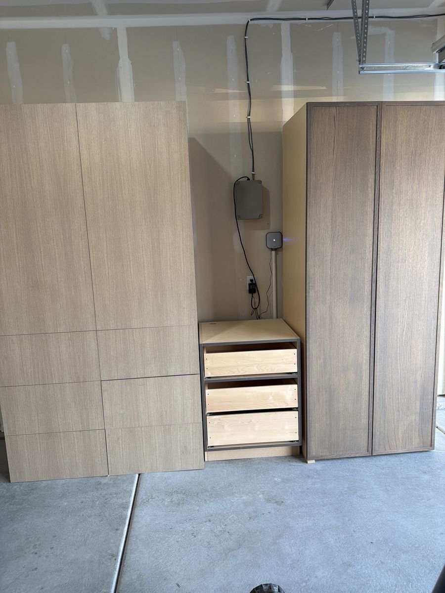  Custom white oak cabinets 
