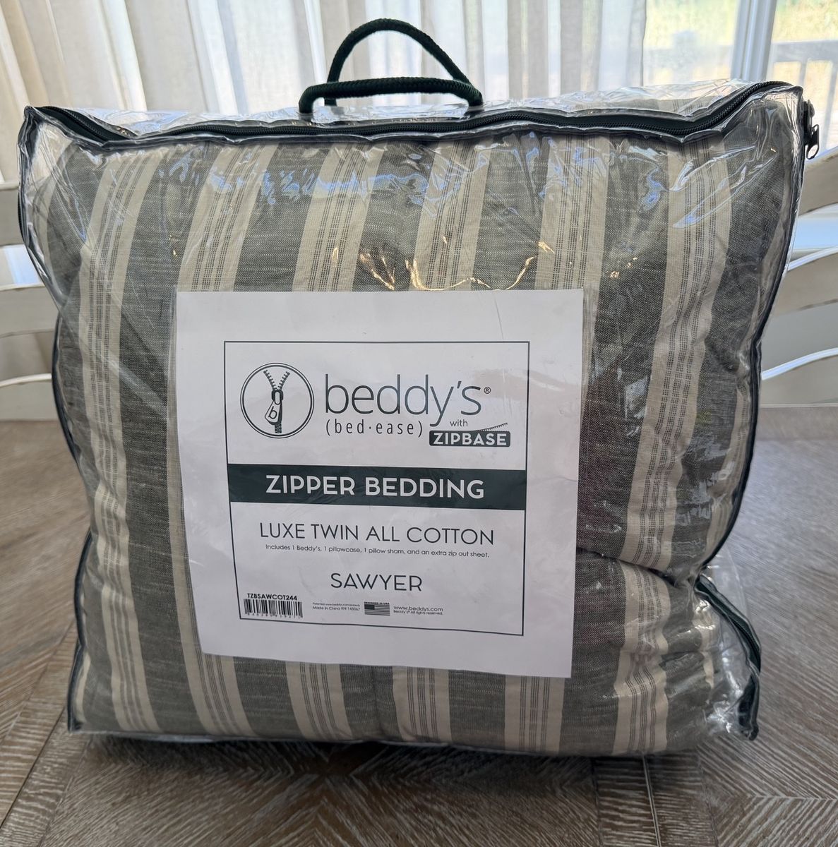 Beddy's Sawyer Luxe Twin All Cotton Zipper Bedding Set