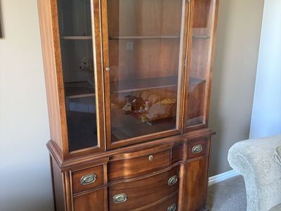 Vintage Mahogany China Cabinet / Display Hutch and Storage