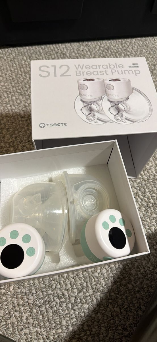 TSRETC S12 Wearable Breast Pump - Hands-Free Electric Double Pump in Box