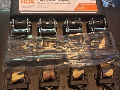 HDX Camo Ratchet Tie-Downs 4-Pack 700 lb Working straps