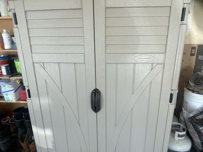 Suncast Light Gray Outdoor Storage Shed, Used - Good Condition
