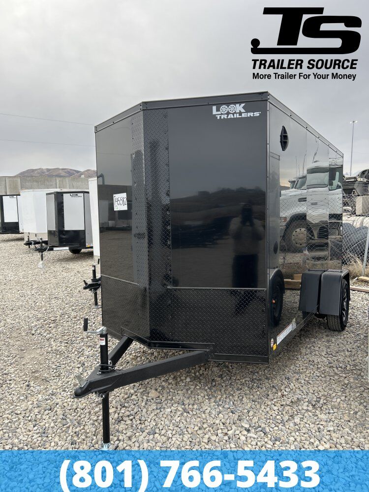 6x12 Look ST DLX Enclosed Cargo Trailer - 6'6" Interior - 3.5K GVWR - .080 PolyCor, Alloy Wheels, Black Out Package
