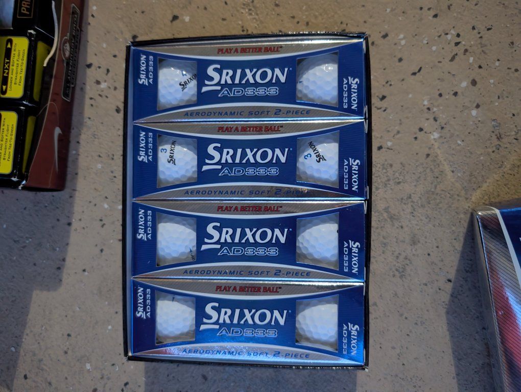 Brand New Srixon AD333 Aerodynamic Soft 2-Piece Golf Balls - 4 Sleeves