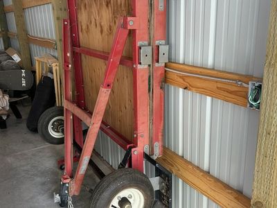 4x8 Foldable Tilt Utility Trailer for ATV, UTV, Side by Side, lawn mower, snowmobile, etc. Wood deck, tie-down anchors, etc