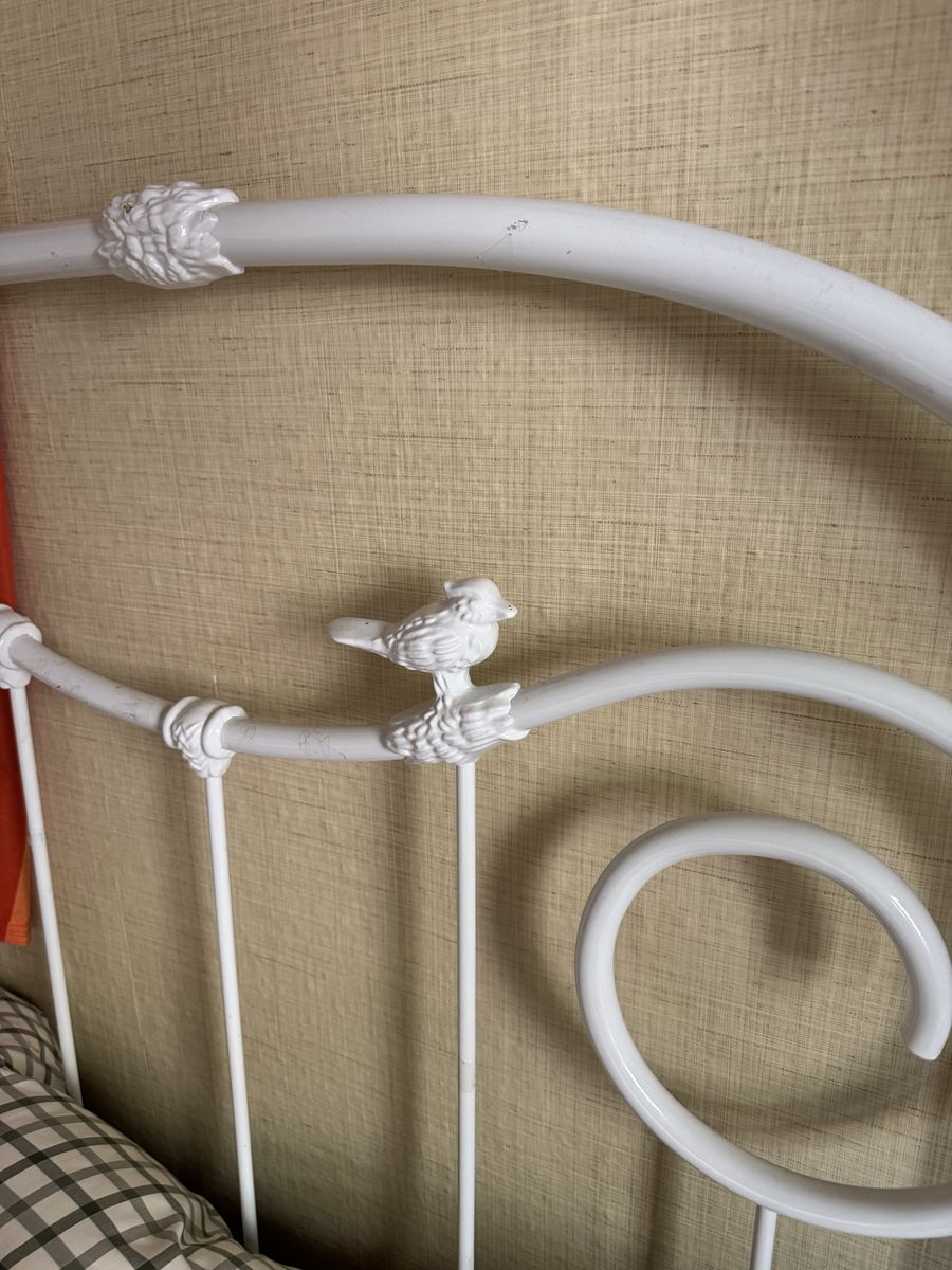 Twin Metal Bed. Included trundle and mattress