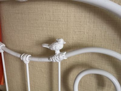 Twin Metal Bed. Included trundle and mattress