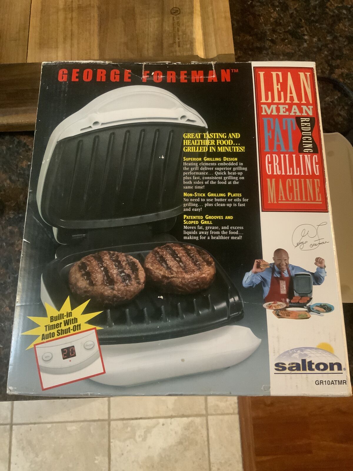 George Foreman grill pre-owned in box
