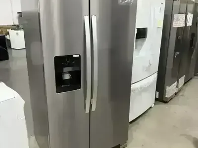 NEW WHIRLPOOL 25 C FT STAINLESS SIDE BY SIDE