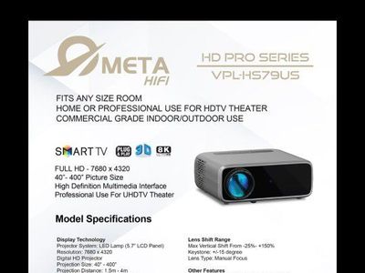 meta hifi projector and screen