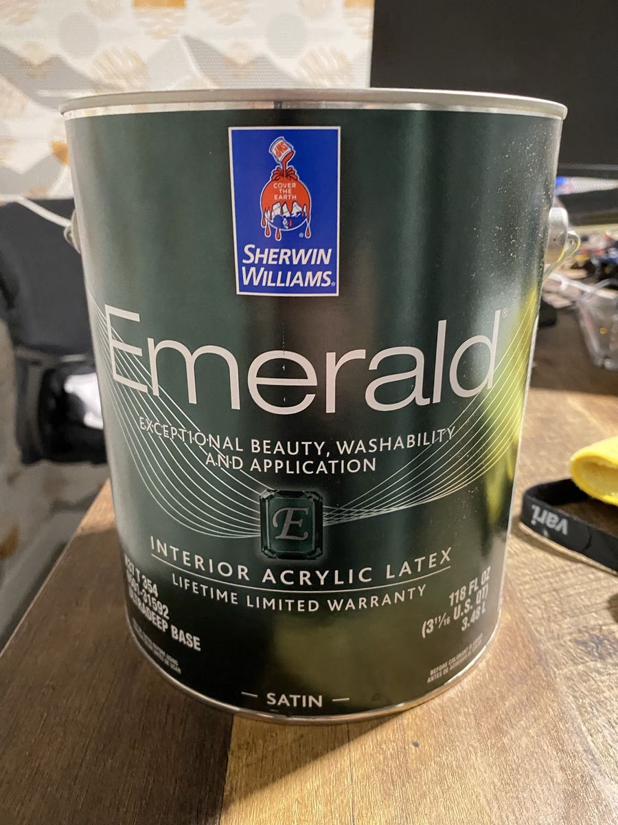 One gallon of blue paint