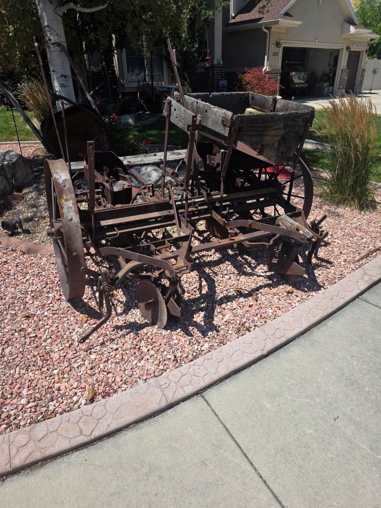 Antique Farm potato planter- Rustic Garden Decor