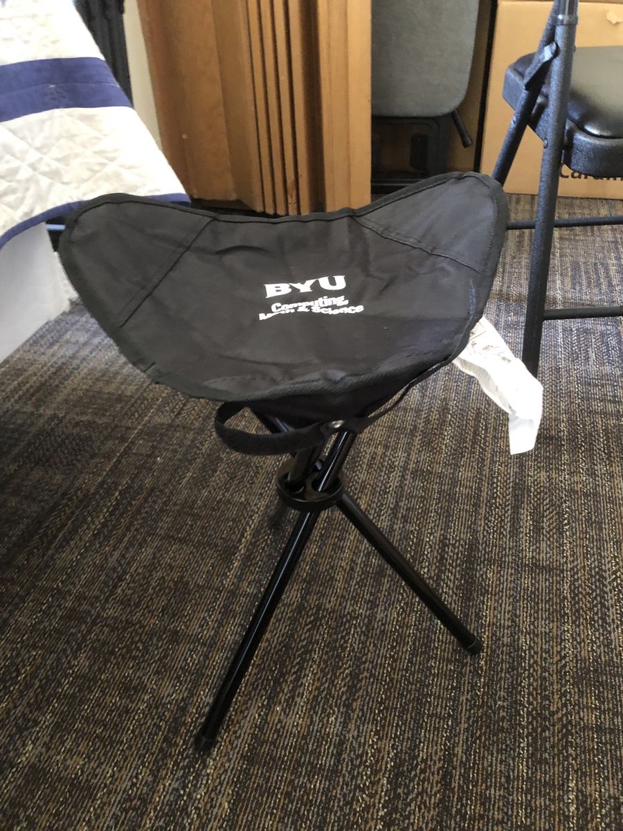 BYU Portable Tri-Leg Stool - Compact & Lightweight Folding Chair for Events