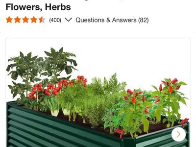 BCP Dark Green Steel Raised Garden Bed 8x4x2