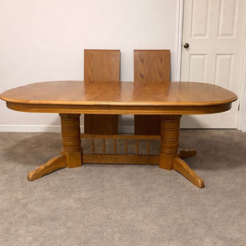 Sturdy Expandable Wood Table and Chairs