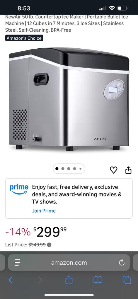 Newair 50-lb Portable Countertop Ice Maker