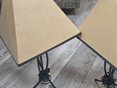 pair of headboard or bedroom lamps