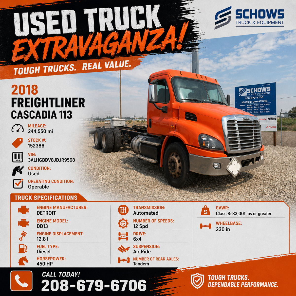 2018 Freightliner Cascadia 113