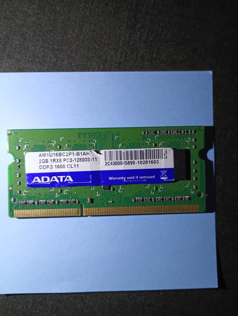 ADATA 2GB 1Rx8 PC3-12800S-11 DDR3 1600 CL11 Laptop RAM Module tested working