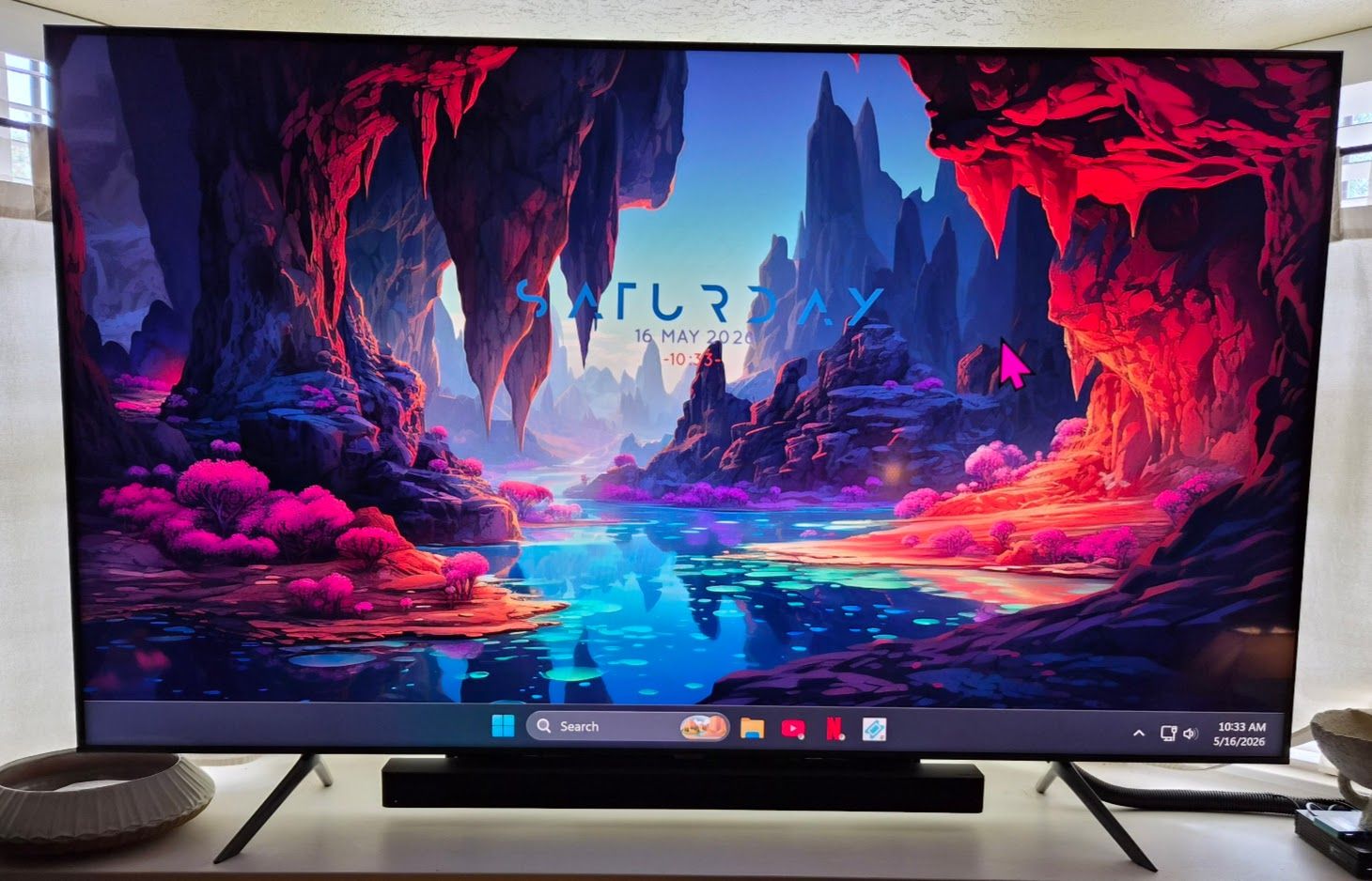 82" Samsung Q60 QLED 4K UHD Smart TV with Vizio soundbar