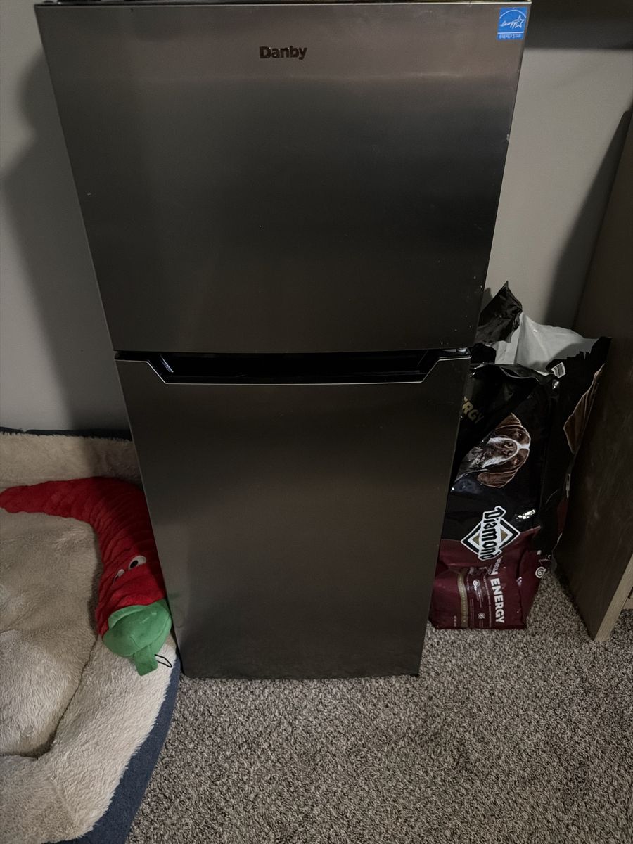 Danby Compact Refrigerator with Top Freezer Stainless Steel Finish