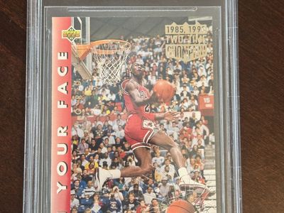 1992-93 Upper Deck Michael Jordan "In Your Face" Error Card #453 BGS 9