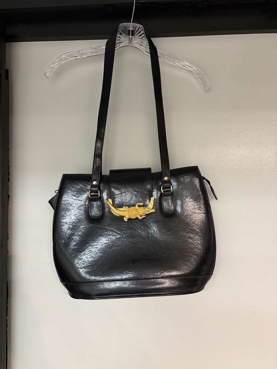 Black leather should purse bag