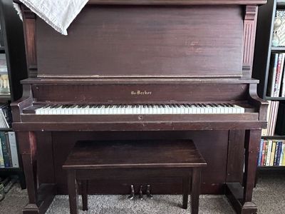 Used Bo-Decker Upright Piano with Bench - FREE