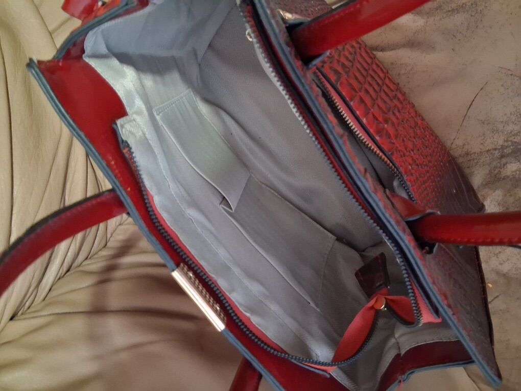 Red Crocodile Bag $15 OBO