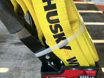 Husky 27 ft. x 2 in. Heavy-Duty Ratchet Tie-Down Strap (3333 lb. Working Load)