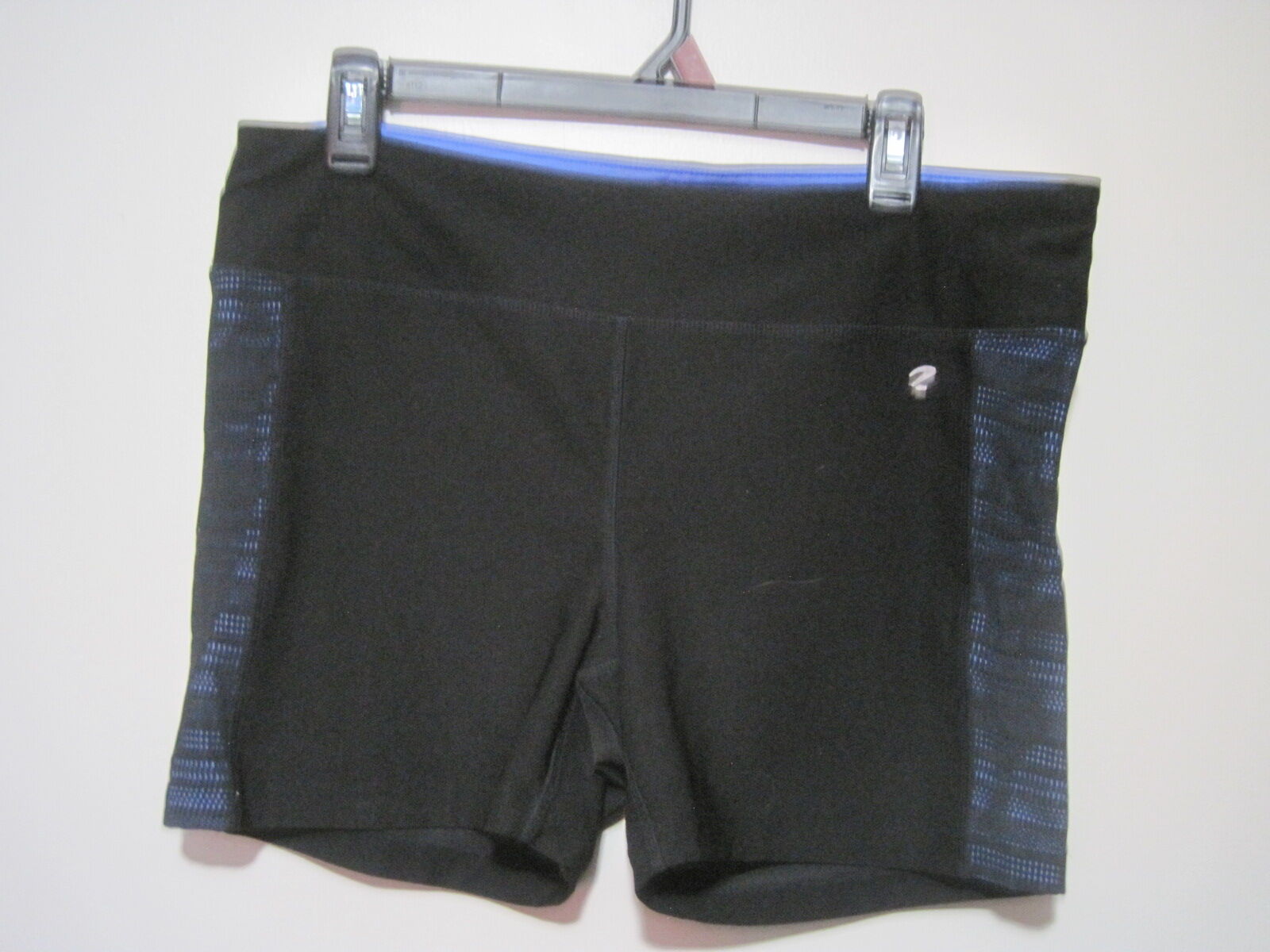 ENERGY ZONE Performance Elastic Shorts Womens XL Black Blue Activewear Speed-Dri